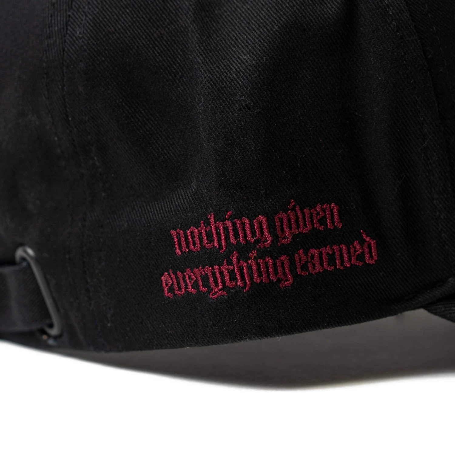 5-Panel Skull Hat - Black/Burgundy 6 5-Panel Skull Hat - Black/Burgundy - Image 6