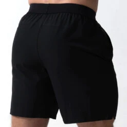 Performance Shorts -Gym Power Wear 7 inch black back