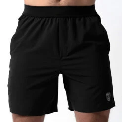 Performance Shorts -Gym Power Wear 7 inch black front