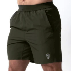 Performance Shorts - OD Green -Gym Power Wear 7 inch green side