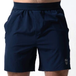 Performance Shorts - Navy -Gym Power Wear 7 inch navy front