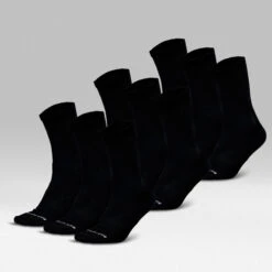 Crew Socks - Black -Gym Power Wear Black NinePack Crew