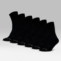 Crew Socks - Black -Gym Power Wear Black SixPack Crew