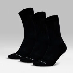 Crew Socks - Black -Gym Power Wear Black ThreePack Crew