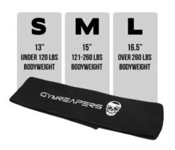 Gymreapers Hip Bands - Black -Gym Power Wear GR Hip Band Sizes 1