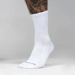 Crew Socks - White -Gym Power Wear PHO09559