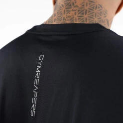 Performance Short Sleeve Shirt - Black -Gym Power Wear Performance Short Sleeve Black Detail