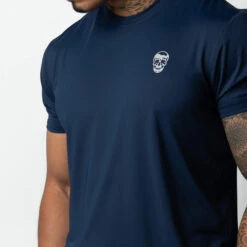 Performance Short Sleeve Shirt - Navy -Gym Power Wear Performance Short Sleeve Navy Detail