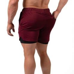 React Training Shorts - Maroon -Gym Power Wear RTS BGY 1