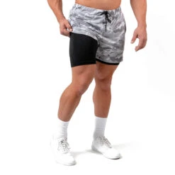 React Training Shorts - White Camo -Gym Power Wear RTS WC 4 1
