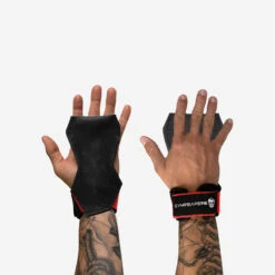 Gymreapers Lifting Grips - Red -Gym Power Wear Red 04 dff4783e f6a4 441b a9fd 117312eb2347