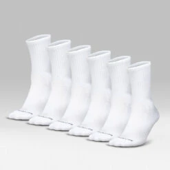 Crew Socks - White -Gym Power Wear White SixPack Crew