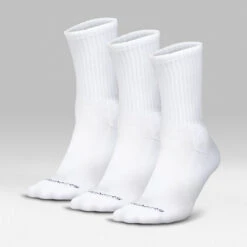Crew Socks - White -Gym Power Wear White ThreePack Crew