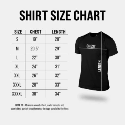 Gymreapers Iron Tee - Black/White -Gym Power Wear basic and graphic shirt size guide 5711fc59 cef7 49bc 9810 222fbbf4d27c