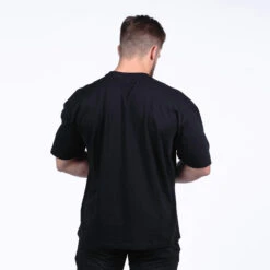 Ascend Box Tee - Black/White -Gym Power Wear box tee black back