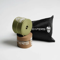 Floss Bands - 2 Pack (Taupe/Khaki) -Gym Power Wear floss bands military full