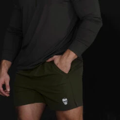 Performance Shorts - OD Green -Gym Power Wear green shorts life style