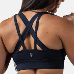 Harmony Bra - Midnight Navy -Gym Power Wear harmony bra midnight navy back close up