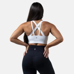 Harmony Bra - White -Gym Power Wear harmony bra white back