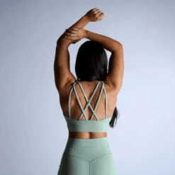 Revive High Neck Bra - Mint -Gym Power Wear high neck bra mint details