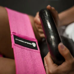 Grip Hip Bands - Black/Pink -Gym Power Wear hip band pink