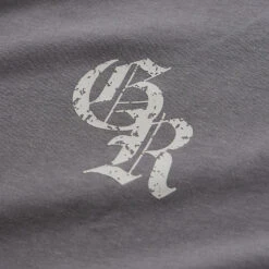Initial Tee - Charcoal -Gym Power Wear initial tee charcoal detail