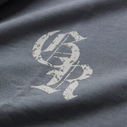 Initial Tee - Faded Blue -Gym Power Wear initial tee faded blue detail