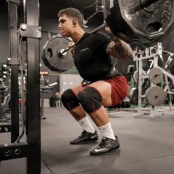 Gymreapers 7MM Knee Sleeves - Black/Red -Gym Power Wear knee sleeves red squat a2ed77f7 076f 4658 85a3 f59314480e4a