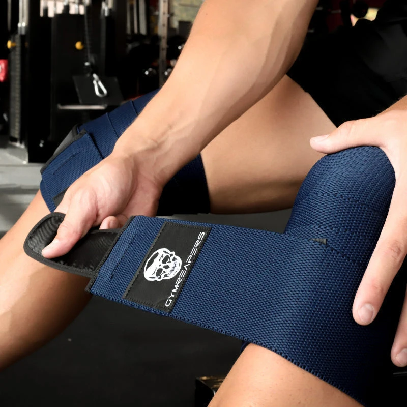 Gymreapers Knee Wraps - Navy 2 Gymreapers Knee Wraps - Navy - Image 2