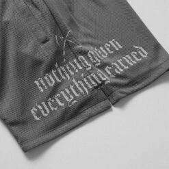 Mantra Shorts - Charcoal 5 Mantra Shorts - Charcoal -Gym Power Wear mantra mesh shorts charcoal detail