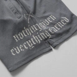 Mantra Shorts - Faded Blue -Gym Power Wear mantra mesh shorts faded blue detail