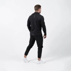 Performance Quarter Zip -Gym Power Wear performance 1 4 zip black life style