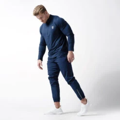 Performance Quarter Zip - Navy -Gym Power Wear performance 1 4 zip navy front