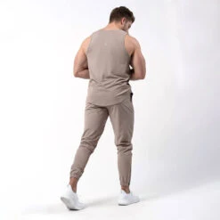 Performance Joggers - Taupe -Gym Power Wear performance jogger taupe life style