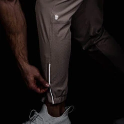 Performance Joggers - Taupe -Gym Power Wear performance joggers taupe reflection