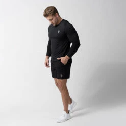 Performance Long Sleeve Shirt -Gym Power Wear performance shirt black full