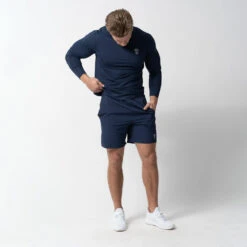 Performance Long Sleeve Shirt - Navy -Gym Power Wear performance shirt navy full