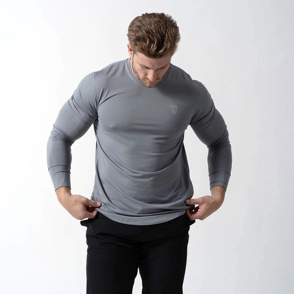 Performance Long Sleeve Shirt - Steel 2 Performance Long Sleeve Shirt - Steel - Image 2