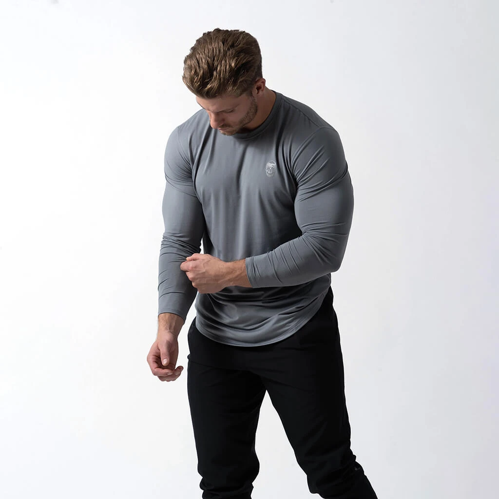 Performance Long Sleeve Shirt - Steel 1 Performance Long Sleeve Shirt - Steel