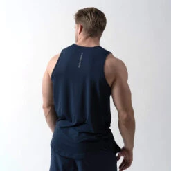 Performance Tank Top - Navy -Gym Power Wear performance tank navy detail