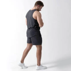 Performance Tank Top - Obsidian -Gym Power Wear performance tank obsidian back