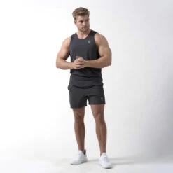 Performance Tank Top - Obsidian -Gym Power Wear performance tank obsidian front
