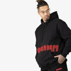 Phantom Hoodie - Black/Red -Gym Power Wear phantom blk red82