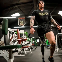 REAPER Tee - Black/Green -Gym Power Wear reaper tee