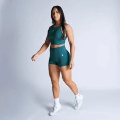 Revive 4" Shorts - Emerald -Gym Power Wear revive 4 inch shorts emerald full