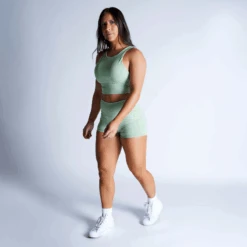 Revive 4" Shorts - Mint -Gym Power Wear revive 4 inch shorts mint full