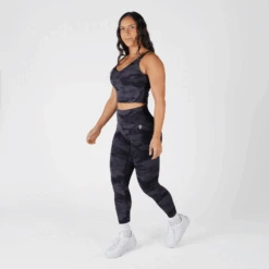 Revive Leggings - Midnight Camo -Gym Power Wear revive leggings black camo full