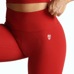 Revive Leggings - Red -Gym Power Wear revive leggings red detail zoom