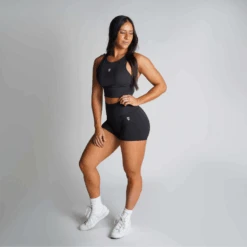 Revive 4" Shorts - Black -Gym Power Wear revive shorts black full