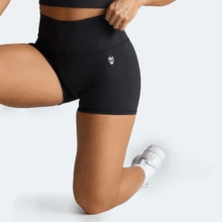 Revive 4" Shorts - Black -Gym Power Wear revive shorts black side detail